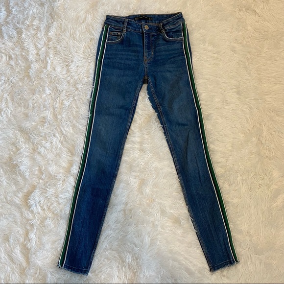 ZARA Trafaluc Side Stripe Skinny Jeans